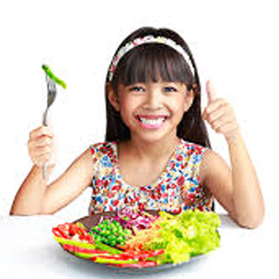 Little girl eating